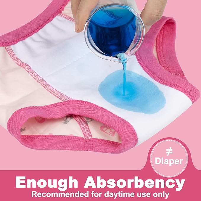 BIG ELEPHANT 10-Pack Baby Potty Training Underwear, Soft 100% Cotton Absorbent Training Pants for Boys & Girls, Ages 12M-10Y