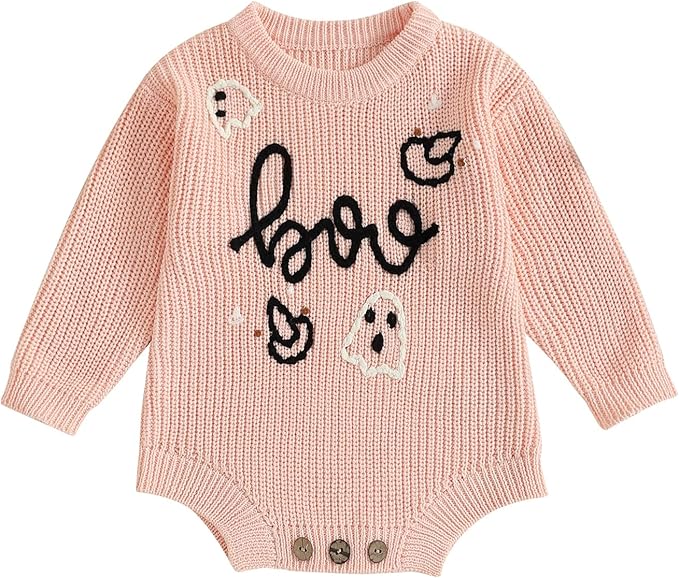 FYBITBO Baby Girl Boy Sweater Knit Oversized Pullover Sweatshirt Romper Onesie Warm Fall Winter Clothes Outfit Newborn
