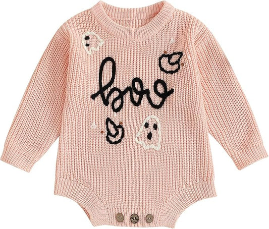 FYBITBO Baby Girl Boy Sweater Knit Oversized Pullover Sweatshirt Romper Onesie Warm Fall Winter Clothes Outfit Newborn