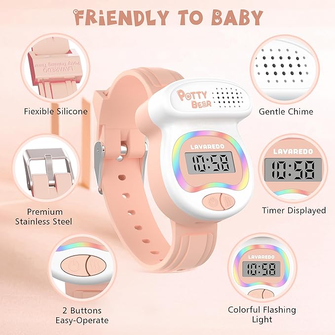 Kids Watch Potty Training Watches for Boys and Girls, Potty Timer Toilet Shape and LED Colorful Lights, Music Reminds Kids It's Time to Go to The Bathroom, Fun Gift for Moms and Toddlers