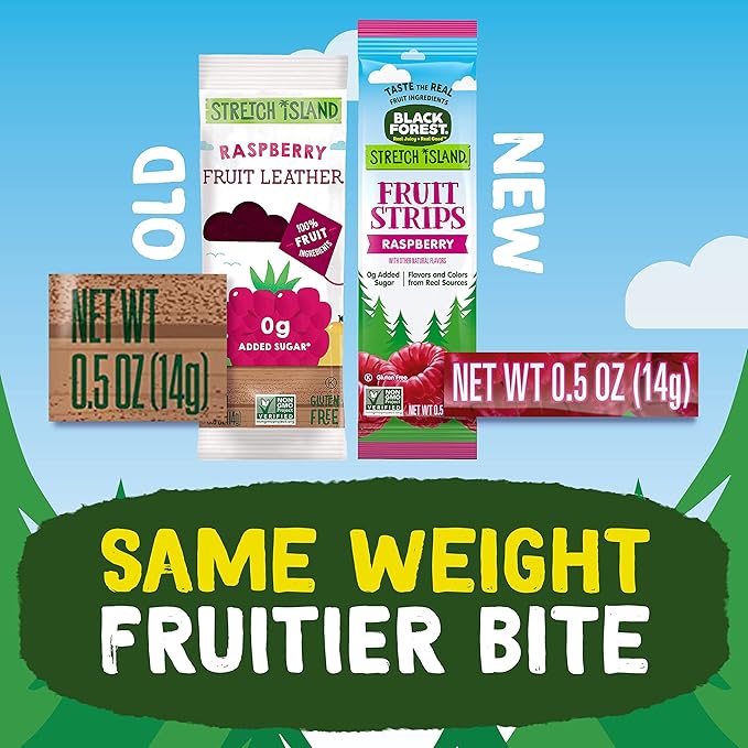 Black Forest Stretch Island Fruit Strips, Raspberry, 0.5ounce Strips (Pack of 30)