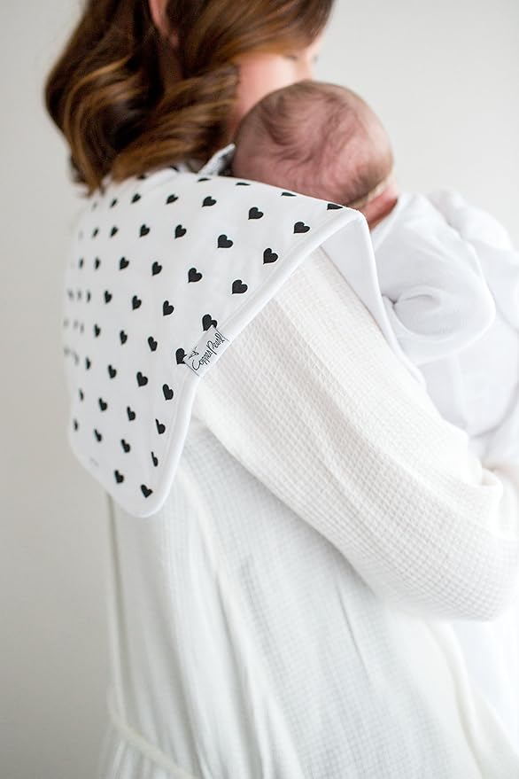 Copper Pearl Premium Baby Burp Cloths - 3-Pack Large Cotton Burp Cloths, Extra Soft Spit Up Rags with 3 Absorbent Layers, Perfect for Baby Girl Gifts (21" x 10" Size, Blush Set)