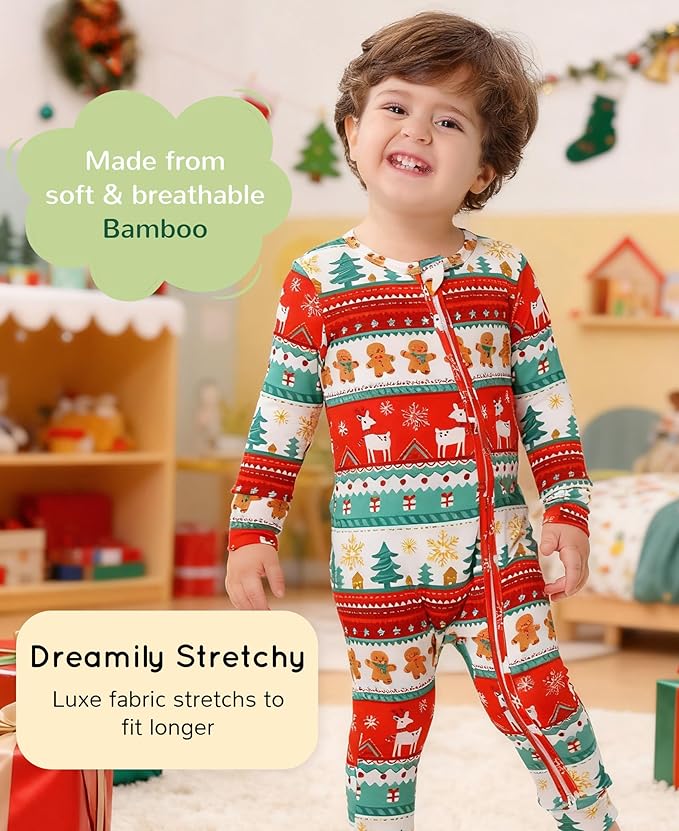 Footless Pajamas Baby Boy Girls, Viscose from Bamboo Baby Pajamas, Two Way Zipper Sleepers, Newborn Pjs