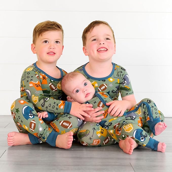 Little Sleepies Two-Piece Pajama Set for Boys & Girls, Soft Viscose from Bamboo Toddler Pajamas for Kids, Family Matching PJs