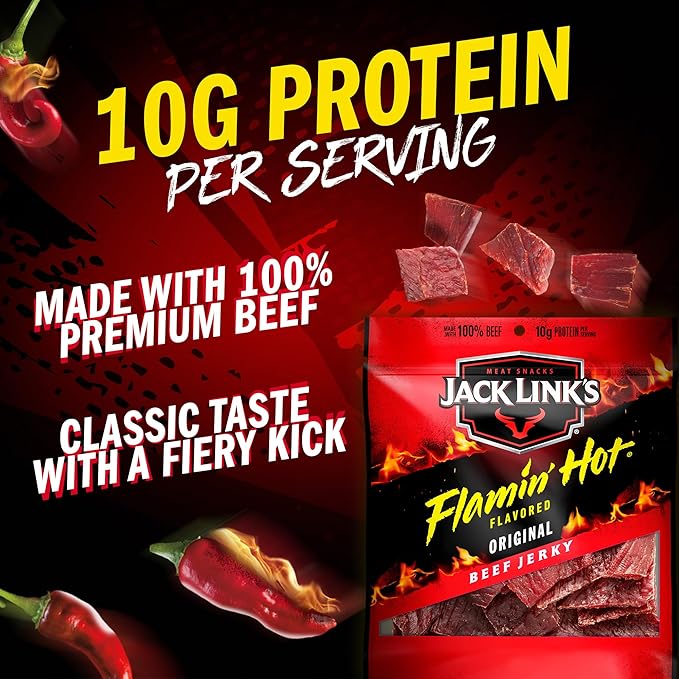 Frito Lay Jack Link's Meats Hot & Spicy Sampler Variety Pack, (Pack of 12)