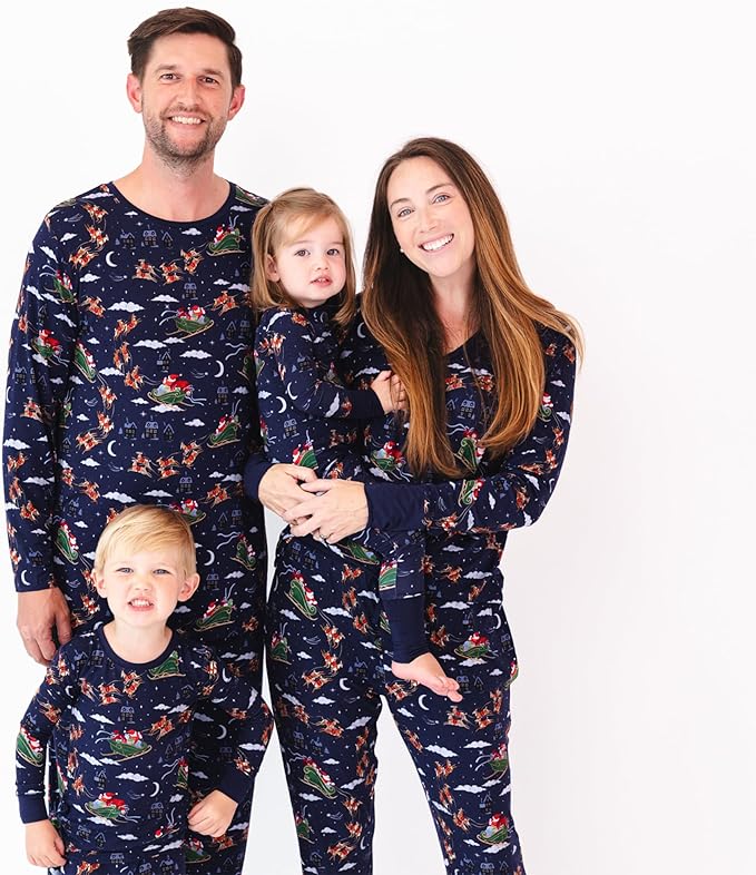 Little Sleepies Two-Piece Pajama Set for Boys & Girls, Soft Viscose from Bamboo Toddler Pajamas for Kids, Family Matching PJs