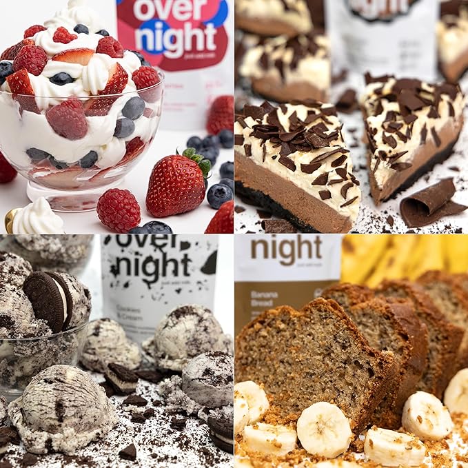 Oats Overnight Ultimate Variety Pack - High Protein, 5g Fiber Breakfast Protein Shake - Gluten Free Oatmeal, Non GMO High Protein Oatmeal - Green Apple Cinnamon, Coconut Cream Pie & More (16 Pack)