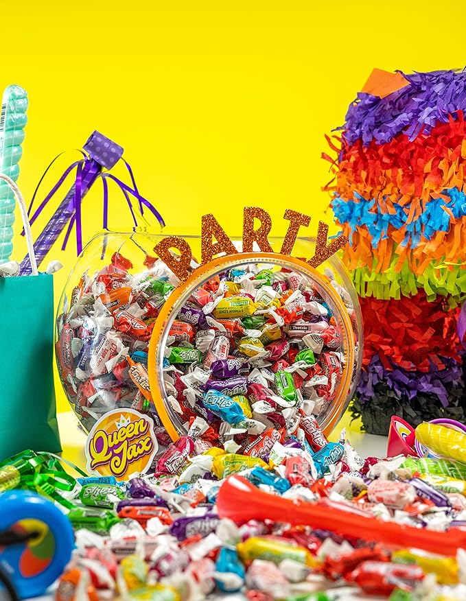 Fruities 10 Flavors - 2 LB Bulk Candy - Assorted Flavor - Fruit Chews - Gluten Free - Ultimate Variety - Taffies - Individually Wrapped Candy - Queen Jax