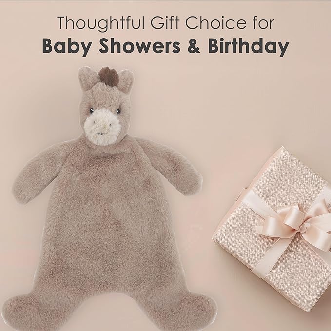 MON AMI Penny The Pony Plush Lovey for Babies – 15” | Security Blanket for Newborns