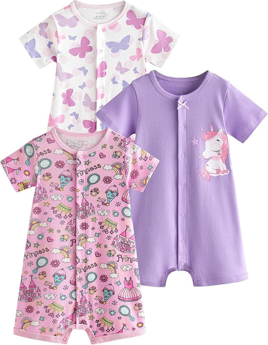 Yoofoss Baby Boy and Girl Romper 0-12 Months 100% Organic Cotton