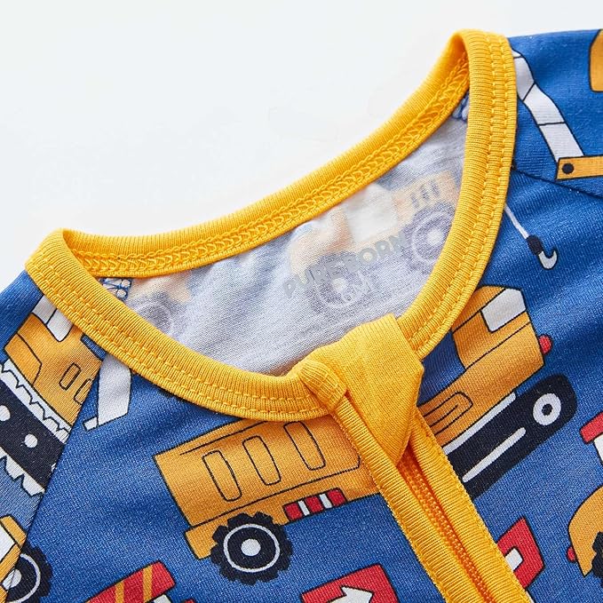 pureborn Baby Infant Boys Girls Sleeper Snug Fit Viscose from Bamboo Pajamas 0-24 Months