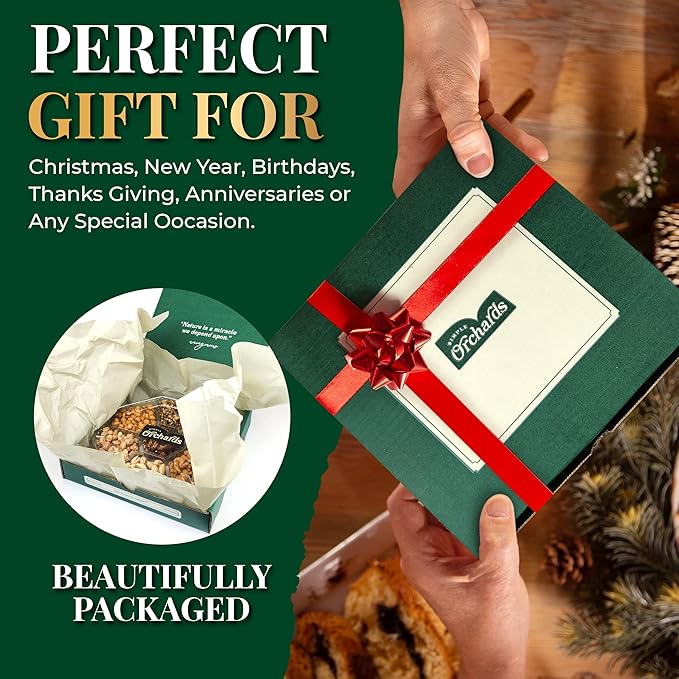 Nuts gift Basket - With a Variety of Freshly Roasted Nuts - Beautifully Packaged Gift Baskets for Men, Sympathy Basket.