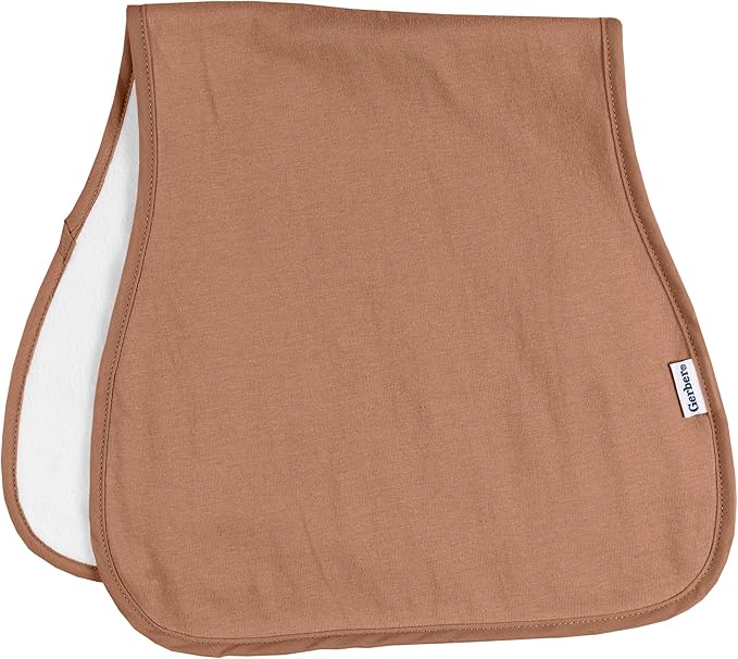 Gerber Baby Unisex Burp Cloths 60-Pack, Rust Tan, Size 10.5" x 21"