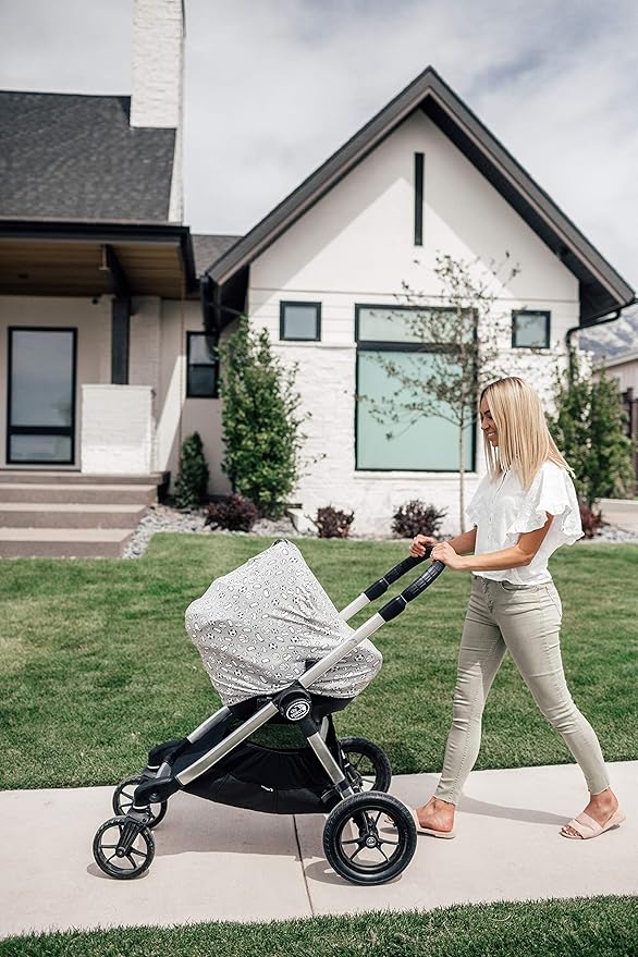 Baby Car Seat Cover Canopy and Nursing Cover Multi-Use Stretchy 5 in 1 Gift Champ by Copper Pearl