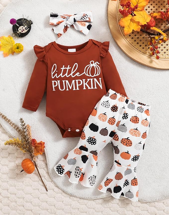 Baby Girl Clothes Newborn Infant Outfits Cute Summer Clothes Spring Romper Set+Hat+Headband