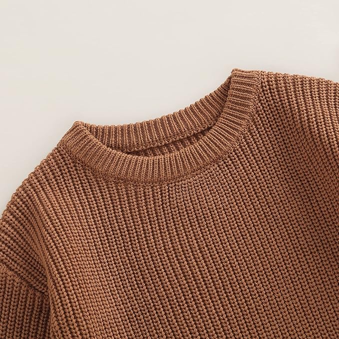 FYBITBO Baby Girl Boy Sweater Knit Oversized Pullover Sweatshirt Romper Onesie Warm Fall Winter Clothes Outfit Newborn