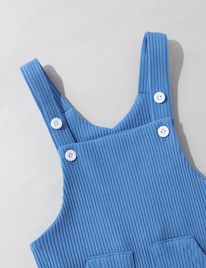 oklady Baby Boy Clothes Stripe Pattern Print Romper Top and Baby Overalls with Hat 0-18 Months Baby Boy Outfits