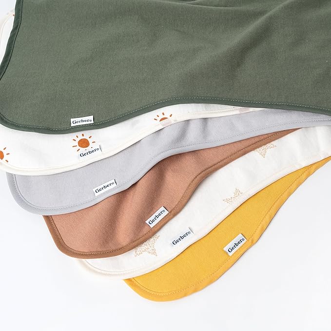 Gerber Baby Unisex Burp Cloths 60-Pack, Rust Tan, Size 10.5" x 21"