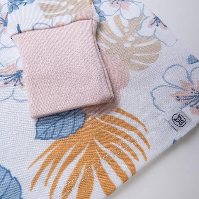 HonestBaby baby-girls 2-piece Pajamas Sleepwear Pjs 100% Organic Cotton for Baby, Toddler, Kids, Girl