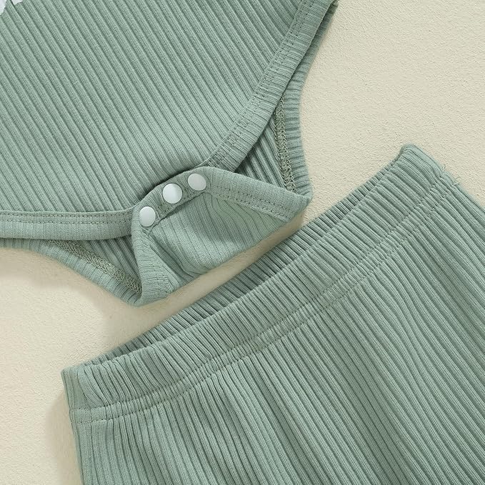 Tsnbre Newborn Baby Girl Outfits Daddys Girls Ruffle Long Sleeve Romper Top Pants Headband Infant Fall Winter Clothes