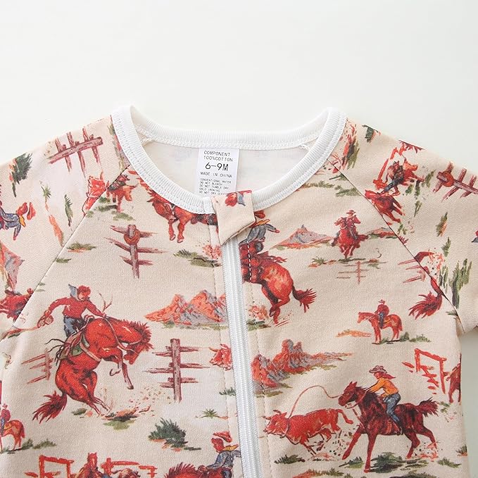 Baby Boy Girl Romper Short Sleeve 100% Cotton Bodysuit Outfits 2 Way Zipper Jumpsuit