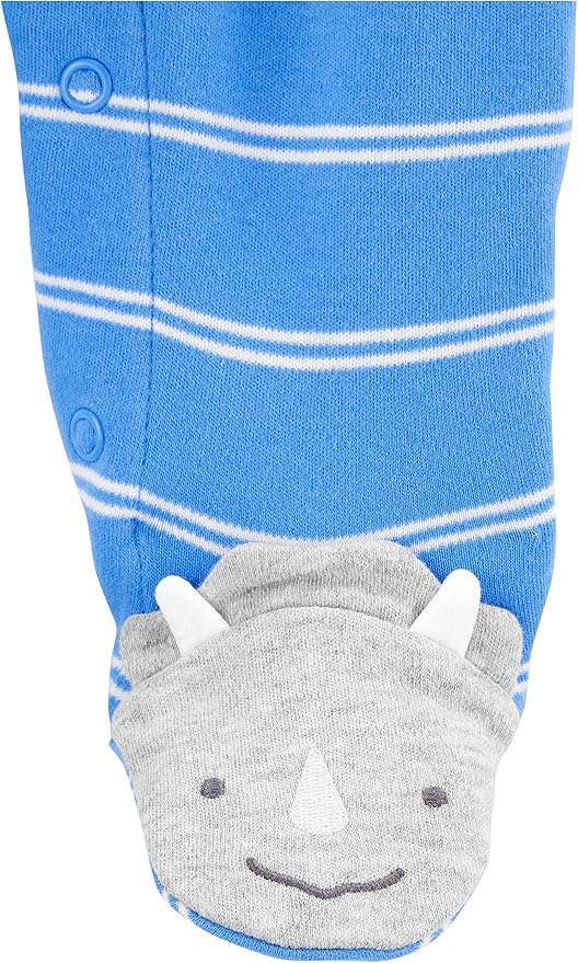Simple Joys by Carter's Baby Boys' 2-Way Zip Thermal Footed Sleep and Play, Pack of 2