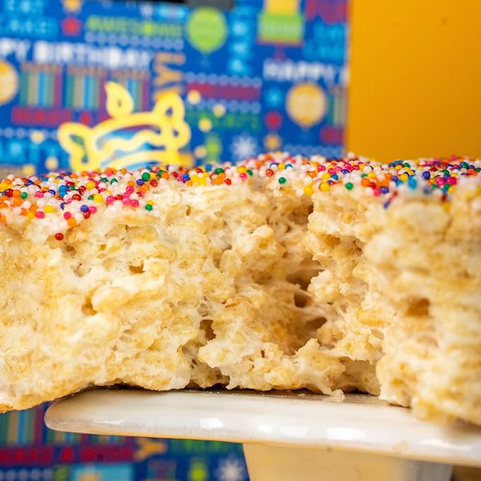 SendaCake Birthday Billionaire Box, Ready to Gift, No Assembly Required - with Music, Sweet Caramels & Delicious 3" Rainbow Sprinkle Dots Cake for Delivery - Gift for Women, Men, Sister, Mom, Dad, Best Friend, Adults, Kids