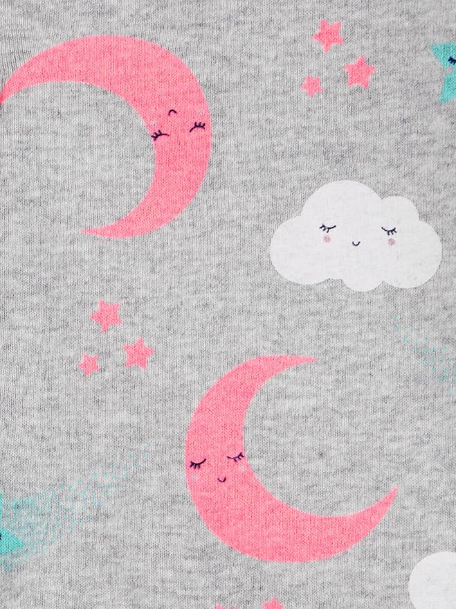 Simple Joys by Carter's Girls' 3-Pack Snug Fit Footed Cotton Pajamas