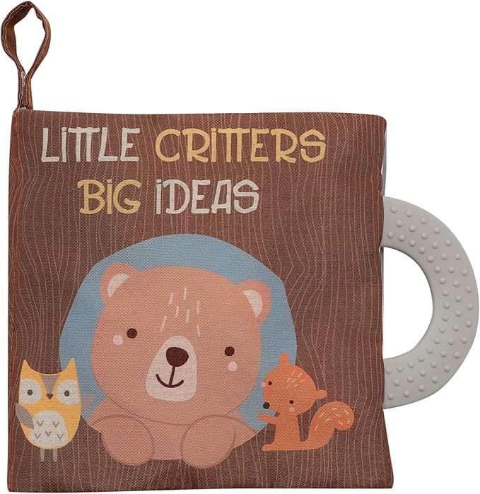 Lambs & Ivy Woodland/Forest Developmental Soft Book & Bear Plush Toy Gift Set