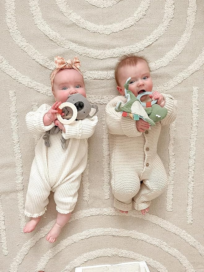 Itzy Ritzy - Bitzy Crinkle Sensory Toy Koala with Crinkle Sound for Babies & Toddlers - Features Soft Braided Teething Ring & Textured Ribbons, Designed for Ages 0 Months and Up, Koala