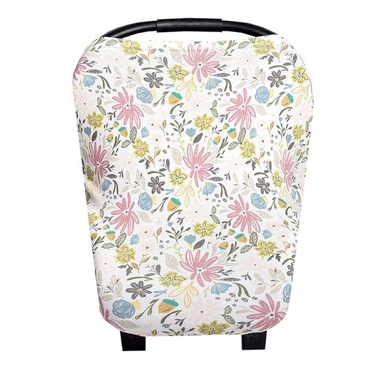 Copper Pearl Baby Car Seat Cover Canopy and Nursing Cover Multi-Use Stretchy 5 in 1 Gift Olive