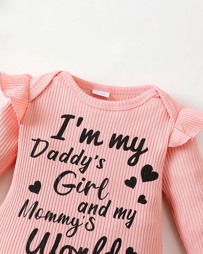 SUNNY PIGGY Baby Girl Clothes Newborn Outfits Infant Ruffle Romper 0-18M Fall Winter Flower Plaid Pants Clothing Set