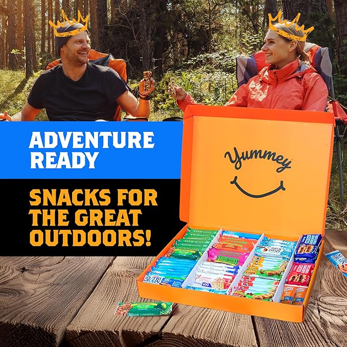 Granola Bars Bulk Variety Pack - Healthy Granola Bars Variety Snack Box for Office Snacks & Healthy Breakfast Bars - Snacks Variety Pack for Adults and Kids (60 Count)