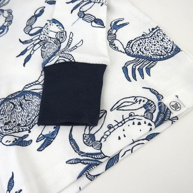 HonestBaby 4 Piece Pajamas Sleepwear Pjs 100% Organic Cotton for Infant Baby and Toddler Boys, Girls, Unisex