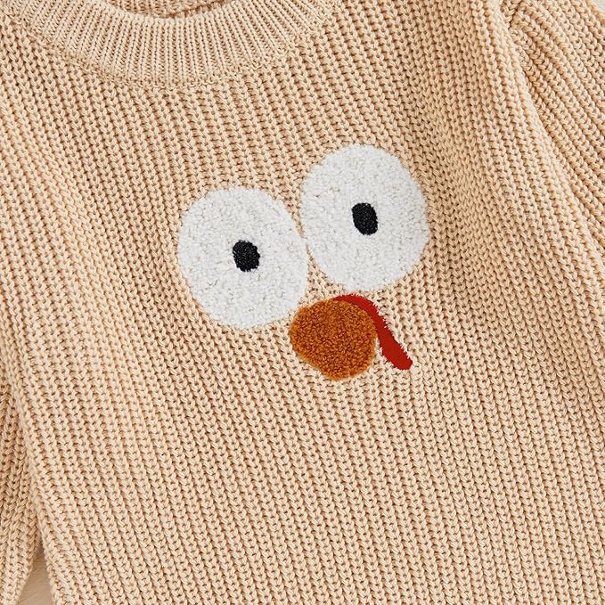 FYBITBO Baby Girl Boy Sweater Knit Oversized Pullover Sweatshirt Romper Onesie Warm Fall Winter Clothes Outfit Newborn