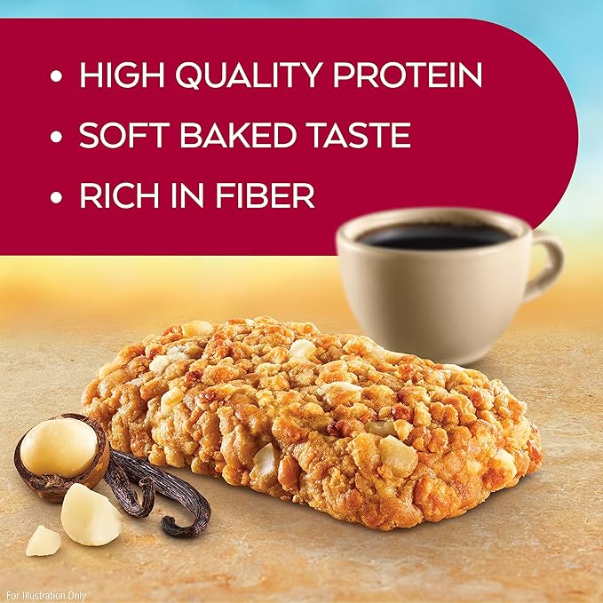 Atkins Soft Baked Vanilla Macadamia Nut Meal Bars, 15g Protein, 4 Packs (20 Bars); Chocolate Almond Caramel Bars, 5 Count