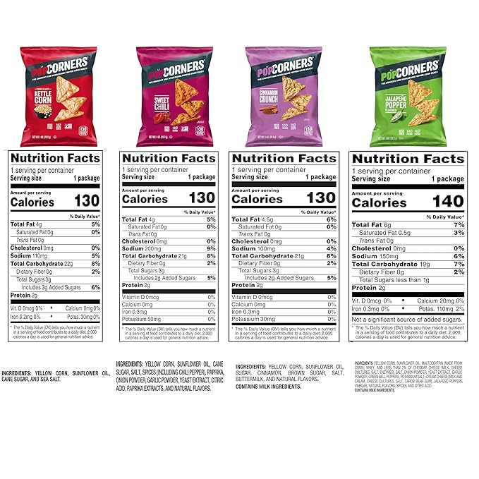 PopCorners Popped Corn Snacks, Sweet Heat Variety Pack, Gluten Free, 1 Oz (Pack of 20)