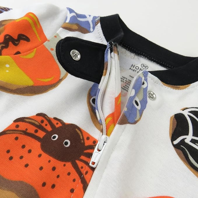 HonestBaby Baby Celebration Sleep & Play Footed One-Piece Pajama Sleeper 100% Organic Cotton