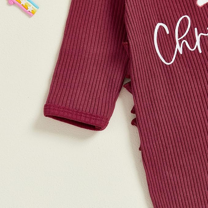 Newborn Baby Girls Rompers Knit Round Neck Long Sleeve Infant Fall Jumpsuits with Headband Coming Home Outfit