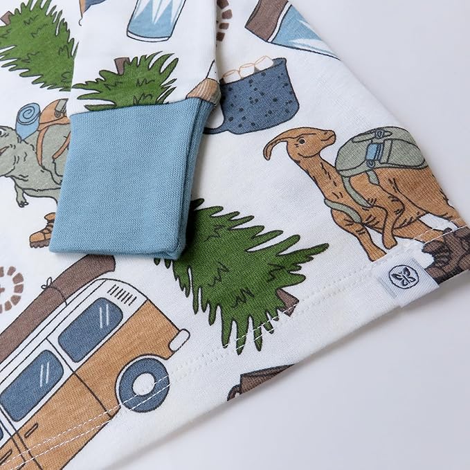 HonestBaby 2-Piece Pajamas Sleepwear Pjs 100% Organic Cotton for Baby, Toddler, Kids, Boy