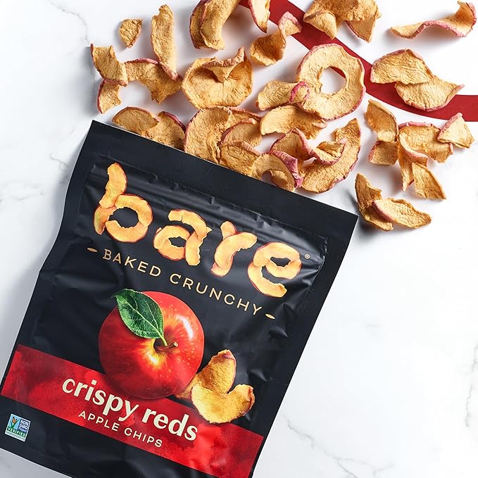Bare Baked Crunchy, Apples Fuji & Reds, 3.4 Ounce (Pack of 6)