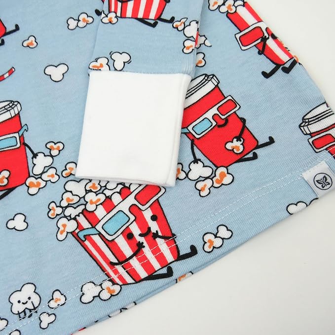 HonestBaby 2-Piece Pajamas Sleepwear Pjs 100% Organic Cotton for Baby, Toddler, Kids, Boy