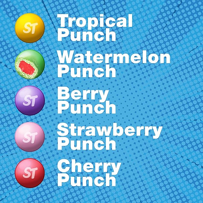 SweeTARTS Chewy Fusions Candy, Fruit Punch Medley, 9 Ounce (Pack of 2)