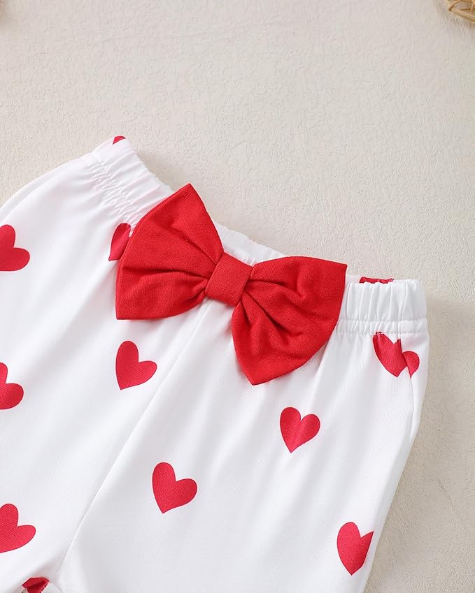 Renotemy Preemie Newborn Baby Girl Clothes Infant Romper Fall Winter Outfits Gifts for Girls Cute Bell Bottoms Pant Sets