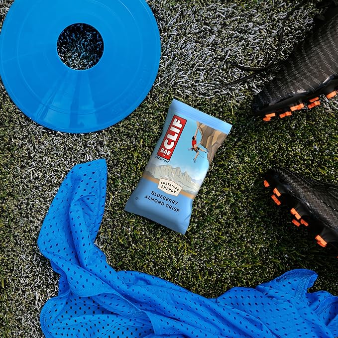 CLIF BAR - Blueberry Almond Crisp - Made with Organic Oats - Energy Bars - Non-GMO - Plant Based Protein Bars (10 Pack)