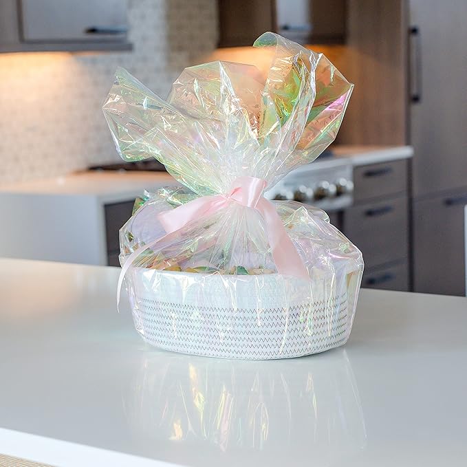 NaturalCozy 3-Piece Oval Storage Basket Set– Soft Natural Rope Woven Baskets for Storage Shelf, Toy, Nursery, Gift, Baby Shower, Pets Cat Dog Bins | Small Basket for Organizing (Black Stitching)