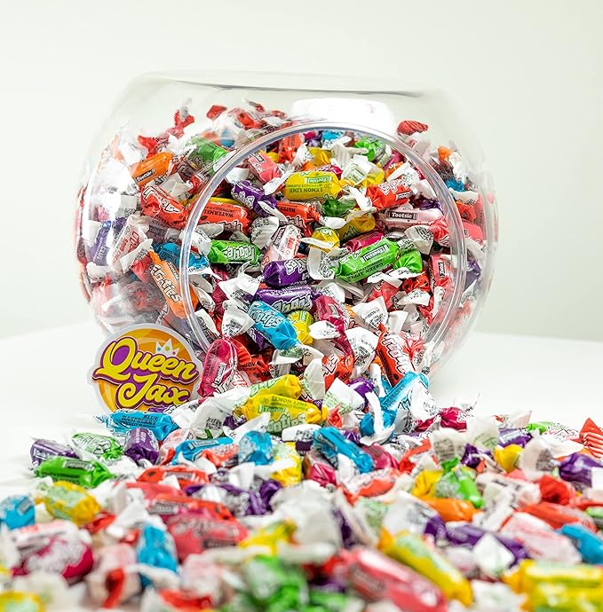 Fruities 10 Flavors - 2 LB Bulk Candy - Assorted Flavor - Fruit Chews - Gluten Free - Ultimate Variety - Taffies - Individually Wrapped Candy - Queen Jax