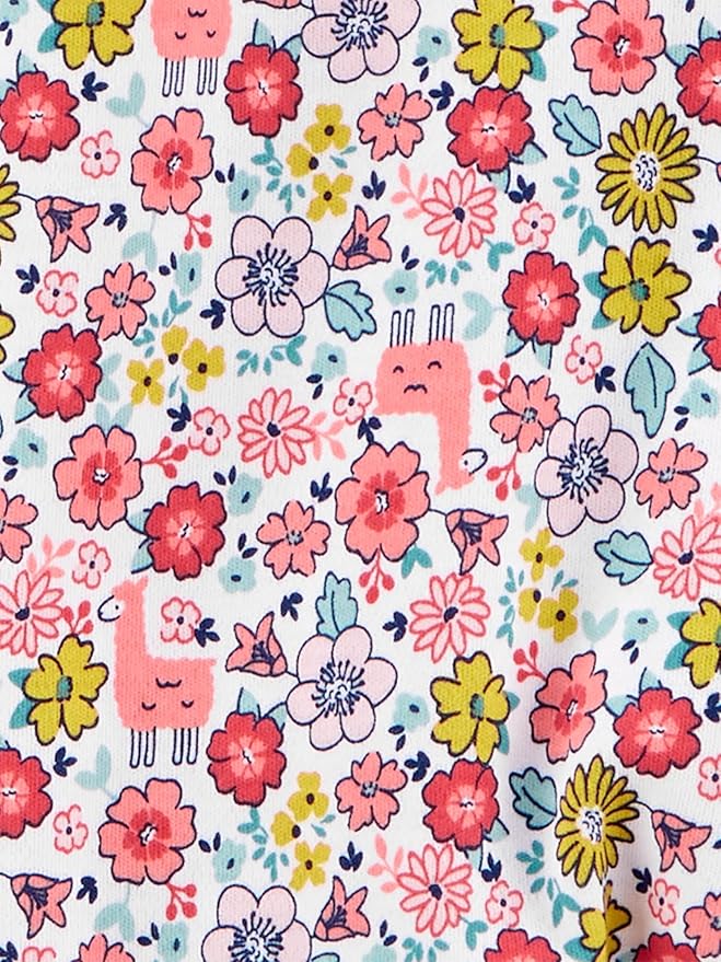 Simple Joys by Carter's Baby Girls' Cotton Footed Sleep and Play, Pack of 2