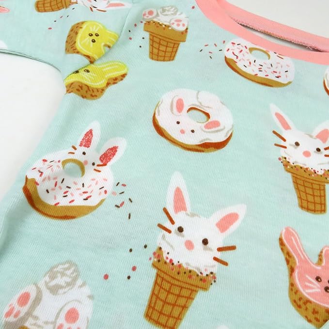 HonestBaby unisex-baby Celebration 2-piece Pajamas Sleepwear Pjs 100% Organic Cotton for Baby, Toddler, Kids