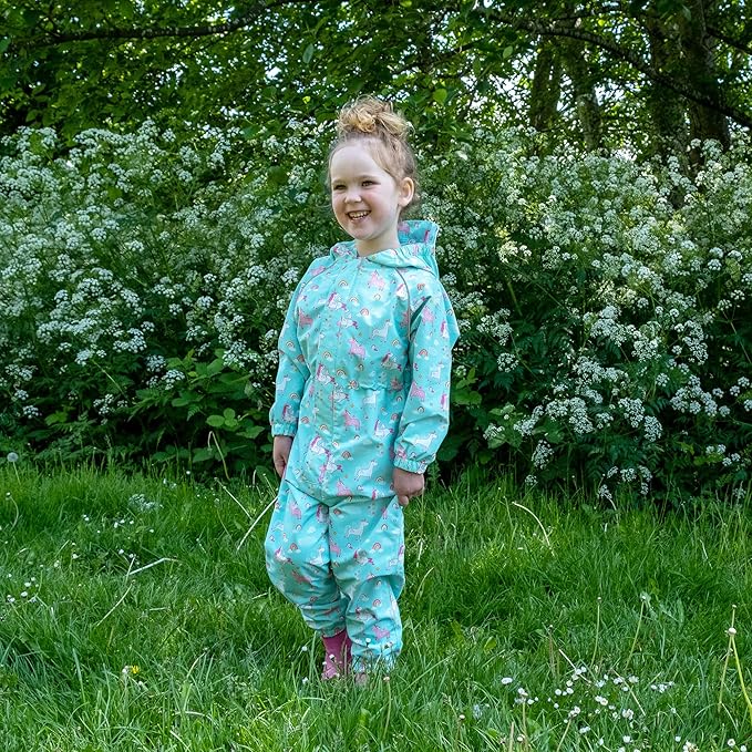 JAN & JUL Waterproof Rain Suit, Windproof Coveralls for Toddlers and Kids